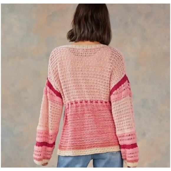 Sundance Free In Spirit Open Front Cardigan Knit Pink Womens Size M - Picture 3 of 12